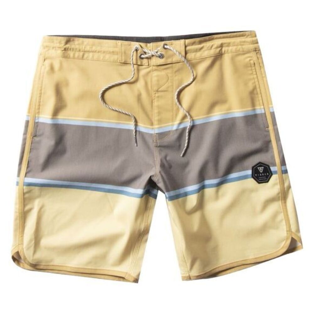 Vissla board shorts Boys 26 stretch quick dry blue striped surfer casual beach
